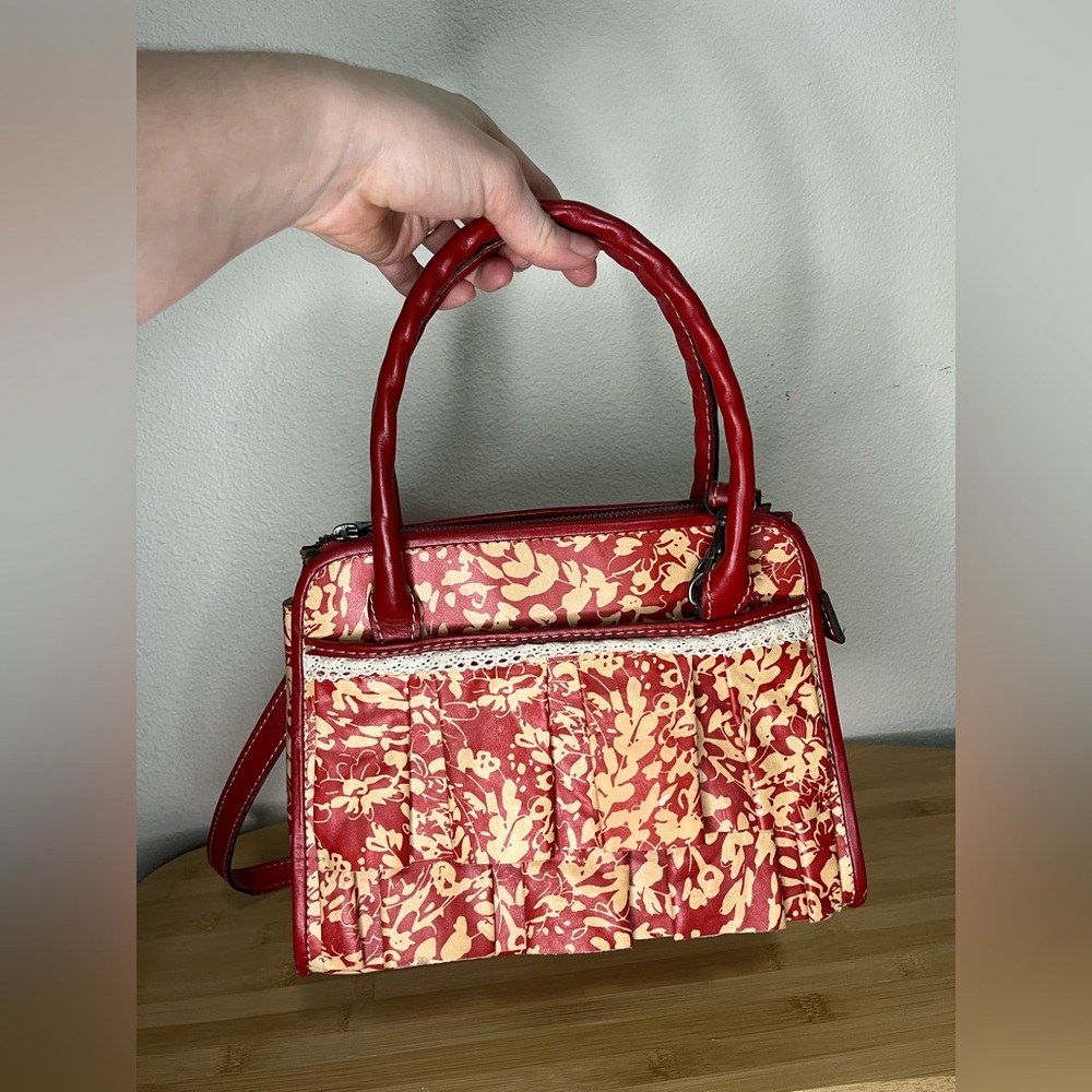 Patricia Nash Wildflower Ruffle Paris Satchel - Picture 3 of 14
